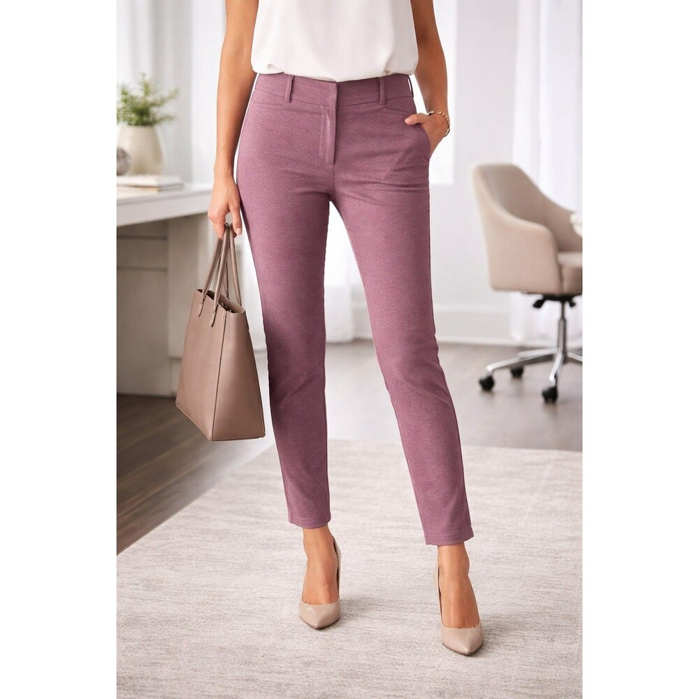 KUT From The Kloth Women’s Ponte Knit Career Pants Size 10 Mauve Stretch...
